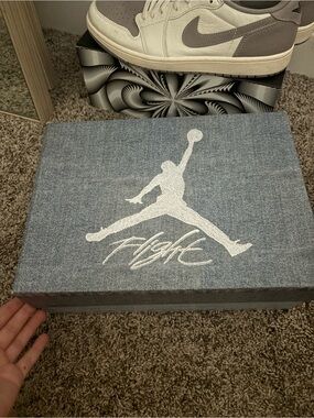 Jordan Denim-Style Shoe Box with White Jumpman